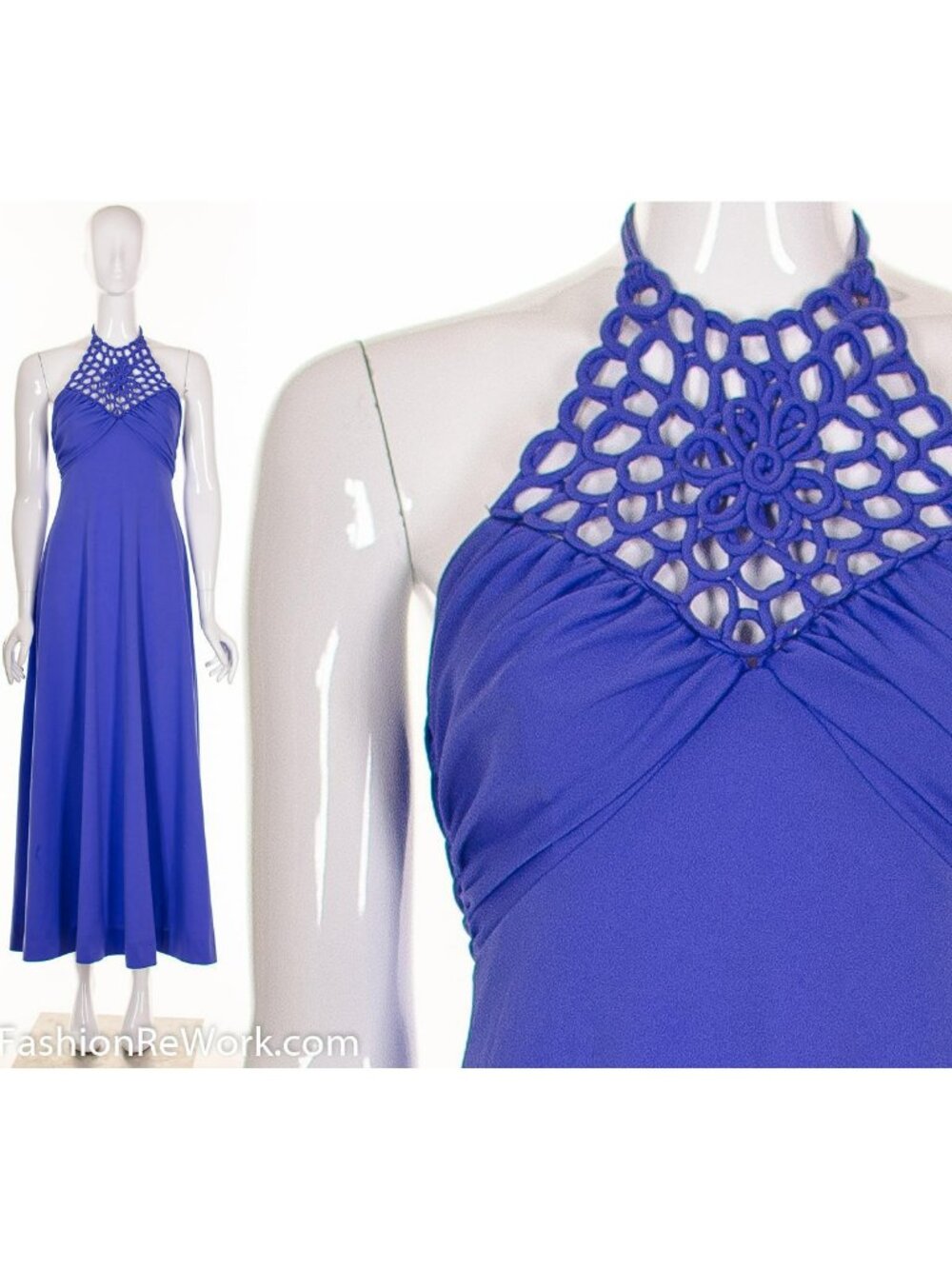 Macrame Gown Purple 70s